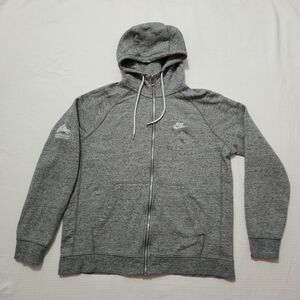 Nike Sportswear Full Zip Hoodie Jacket Sz L Heather Gray